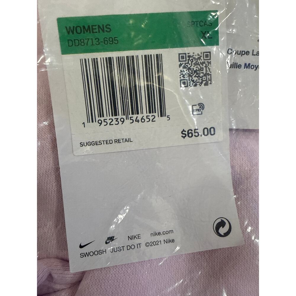 Nike NSW Essential Fleece Cargo Pants Womens XLarge Pink Sweatpants DD8713-695 - Picture 5 of 6